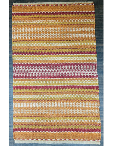 Přírodní koberec z konopných vláken, 95x160cm, oranžový | dovoz Indie