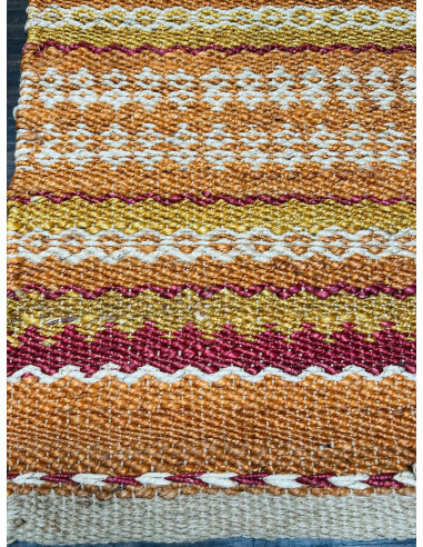 Přírodní koberec z konopných vláken, 95x160cm, oranžový | dovoz Indie a