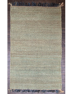 Přírodní koberec z konopných vláken, 93x150cm, zelený | dovoz Indie - 1