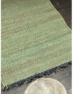 Přírodní koberec z konopných vláken, 93x150cm, zelený | dovoz Indie 2