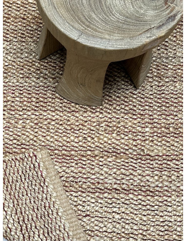 Přírodní koberec z konopných vláken, 125x186cm, s pruhy | dovoz Indie b