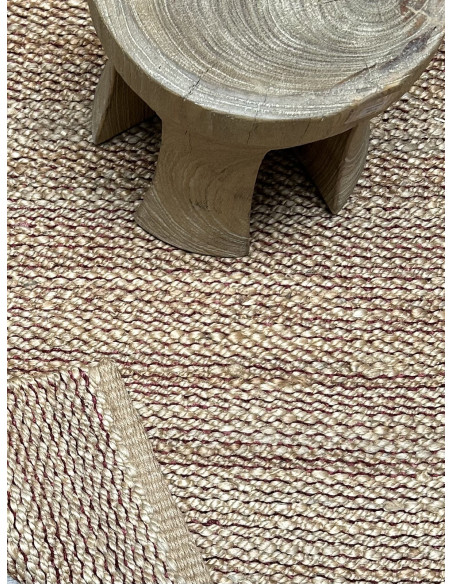 Přírodní koberec z konopných vláken, 125x186cm, s pruhy | dovoz Indie b