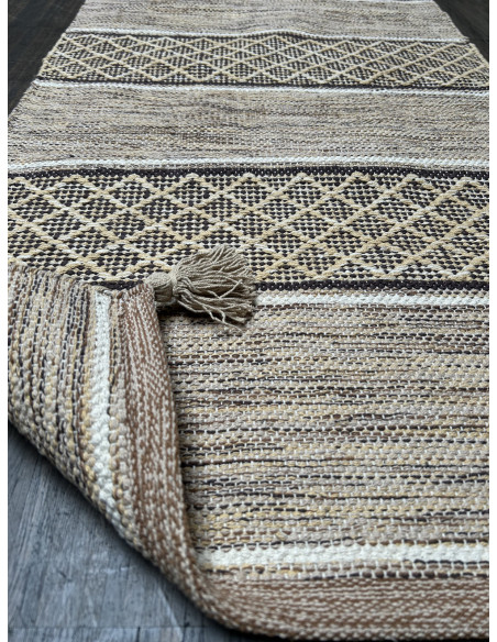 Natural runner with pattern, beige 183x64 / import India - 2