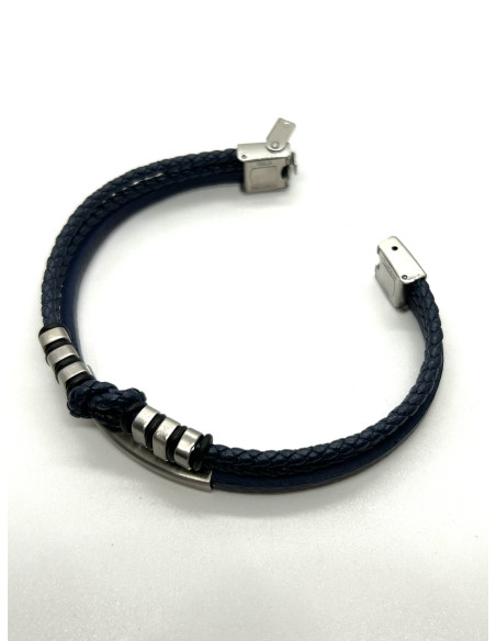 Pánský náramek z modré kůže | dovoz Le Patio