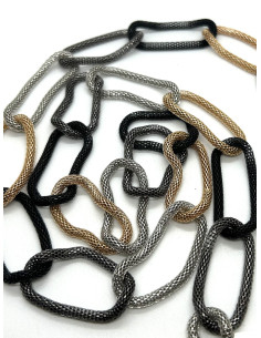 Náhrdelník řetězový, mix odstínů noci | KLÉO PARIS 2