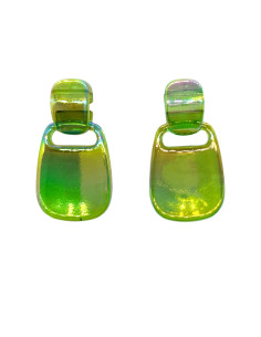 Translucent green earrings | KLÉO PARIS - 1
