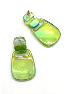 Translucent green earrings | KLÉO PARIS - 1 2