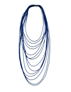 Víceřadý náhrdelník v modré barvě | KLÉO PARIS - 1