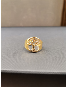 Prsten s motivem stromu života, zlatý | PIOU PIOU - 1