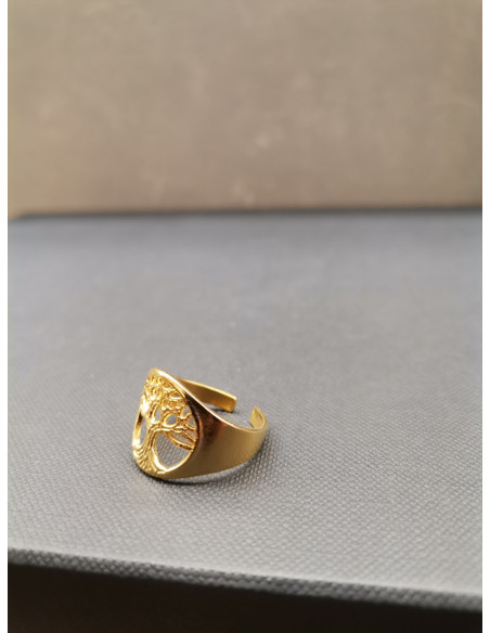 Prsten s motivem stromu života, zlatý | PIOU PIOU - 2
