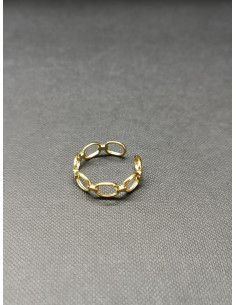 Prsten ve vzhledu jednoduchého řetězu, zlatý | PIOU PIOU 2