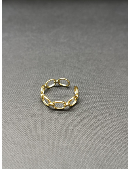 Prsten ve vzhledu jednoduchého řetězu, zlatý | PIOU PIOU a