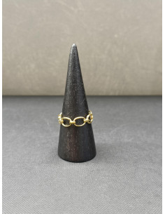 Prsten ve vzhledu jednoduchého řetězu, zlatý | PIOU PIOU