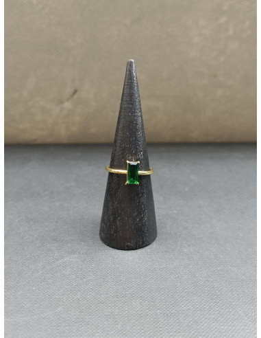 Prsten se zeleným broušeným detailem | PIOU PIOU