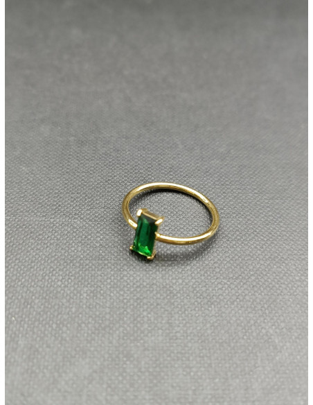 Prsten se zeleným broušeným detailem | PIOU PIOU a