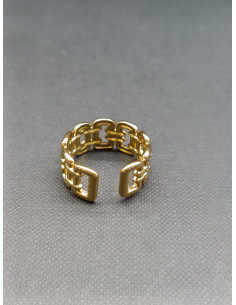 Prsten ve vzhledu ozdobného řetězu, zlatý | PIOU PIOU 2