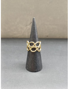 Prsten ve vzhledu ozdobného řetězu, zlatý | PIOU PIOU - 1