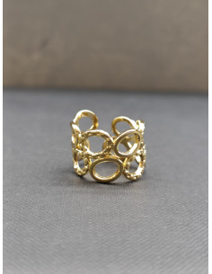 Prsten ve vzhledu ozdobného řetězu, zlatý | PIOU PIOU 2