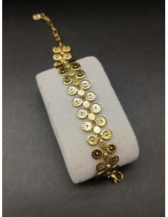 Náramek z ozdobných koleček, zlatý | PIOU PIOU - 1