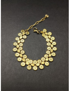 Náramek z ozdobných koleček, zlatý | PIOU PIOU - 1 2