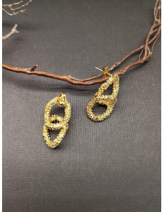 Náušnice ve tvaru propojených ok, zlaté | PIOU PIOU - 1 2