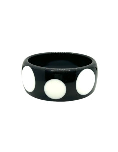 Náramek pevný v černé barvě s puntíky | KLÉO PARIS 2