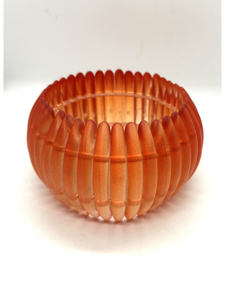 Členěný náramek v průhledné oranžové barvě | KLÉO PARIS b