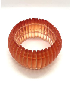 Členěný náramek v průhledné oranžové barvě | KLÉO PARIS - 1 2