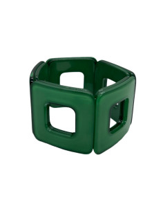 Bracelet made of green shaped squares | KLÉO PARIS - 1