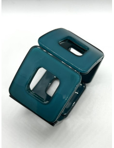 Náramek z tvarovaných čtverců v petrolejové barvě | KLÉO PARIS - 1 2