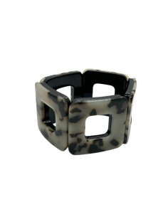 Náramek ze čtverců se světlým zvířecím vzorem | KLÉO PARIS - 1