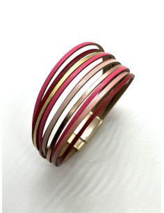 Víceřadý náramek v zlato-červených tónech | KLÉO PARIS - 1 2