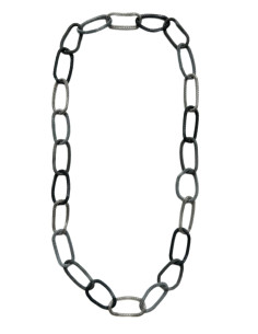 Chain necklace, mix of midnight grey, silver and black | KLÉO PARIS - 1