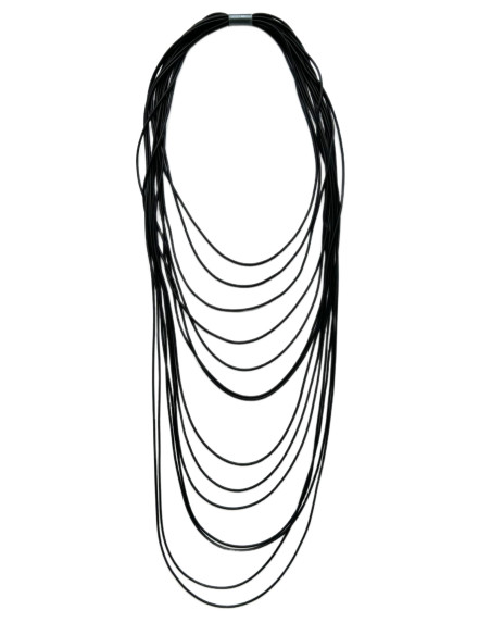 Víceřadý náhrdelník v černé barvě | KLÉO PARIS