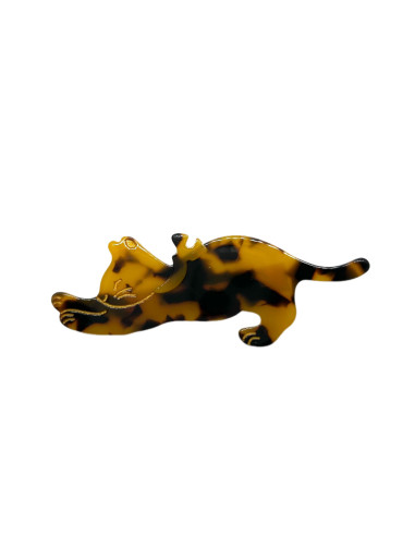 Brož ve tvaru protahující se kočky | KLÉO PARIS - 1