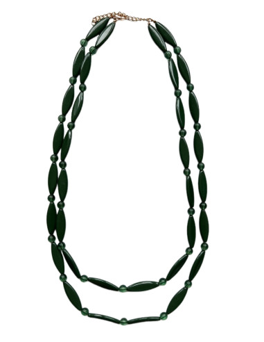Korálkový náhrdelník v tymiánově zelené barvě | KLÉO PARIS