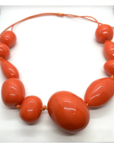 Náhrdelník s barevnými kameny, oranžový | KLÉO PARIS - 1 2