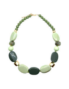 Náhrdelník s kameny v odstínech zelené | KLÉO PARIS - 1