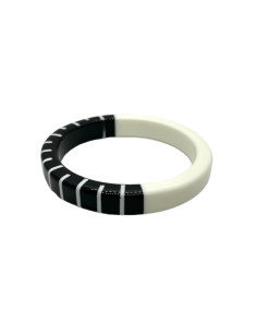 Náramek pevný v černo - bílé kombinaci | KLÉO PARIS - 1