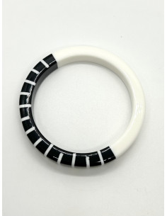 Náramek pevný v černo - bílé kombinaci | KLÉO PARIS 2