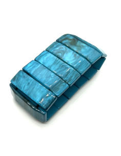 Složený náramek s mramorovaným tyrkysovým vzhledem | KLÉO PARIS 2