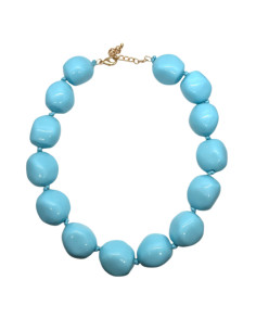 Náhrdelník s barevnými kameny, světle modrý | KLÉO PARIS - 1