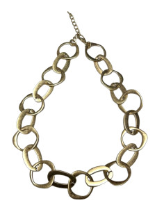 Náhrdelník z nepravidelných matných stříbrných ok | LORIANE