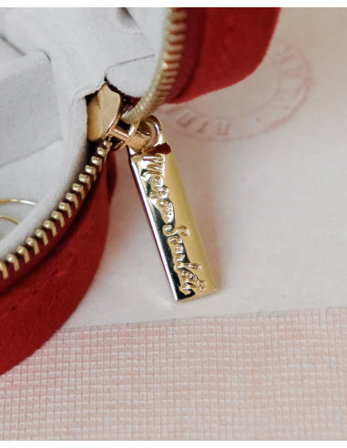 Kulatá cestovní šperkovnice z růžového sametu | MAISON SCARLET c