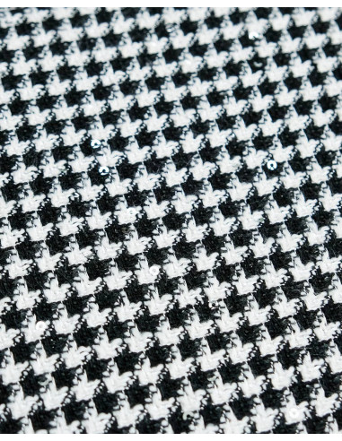 Kulatá cestovní šperkovnice s motivem kouhoutí stopy | MAISON SCARLET e