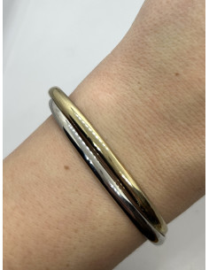 Bracelet gold and silver, solid | FRANCINE BRAMLI - 1 2