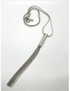 Chain necklace with a shard, silver | FRANCINE BRAMLI - 1 2