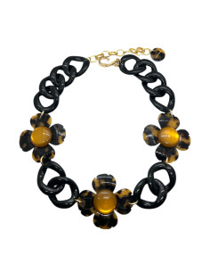 Řetězový náhrdelník zdobený květinami | FRANCINE FRAMLI