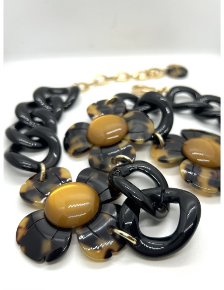 Řetězový náhrdelník zdobený květinami | FRANCINE FRAMLI a