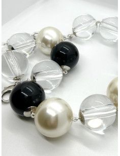 Náhrdelník z maxi korálů a umělých perel | FRANCINE BRAMLI - 1 2